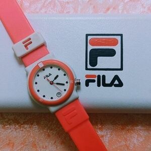 Rare 80s/90s Vintage Fila Hot Pink Waterproof Swiss Watch